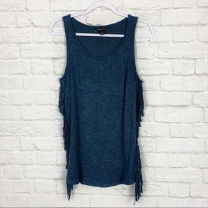 Rock & Republic Boho Fringe Super Soft Tank Top M